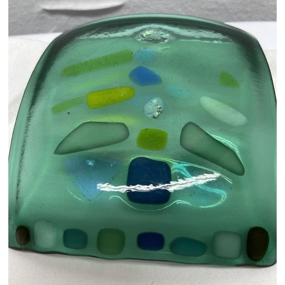Fused Glass Trinket Dish 4.5